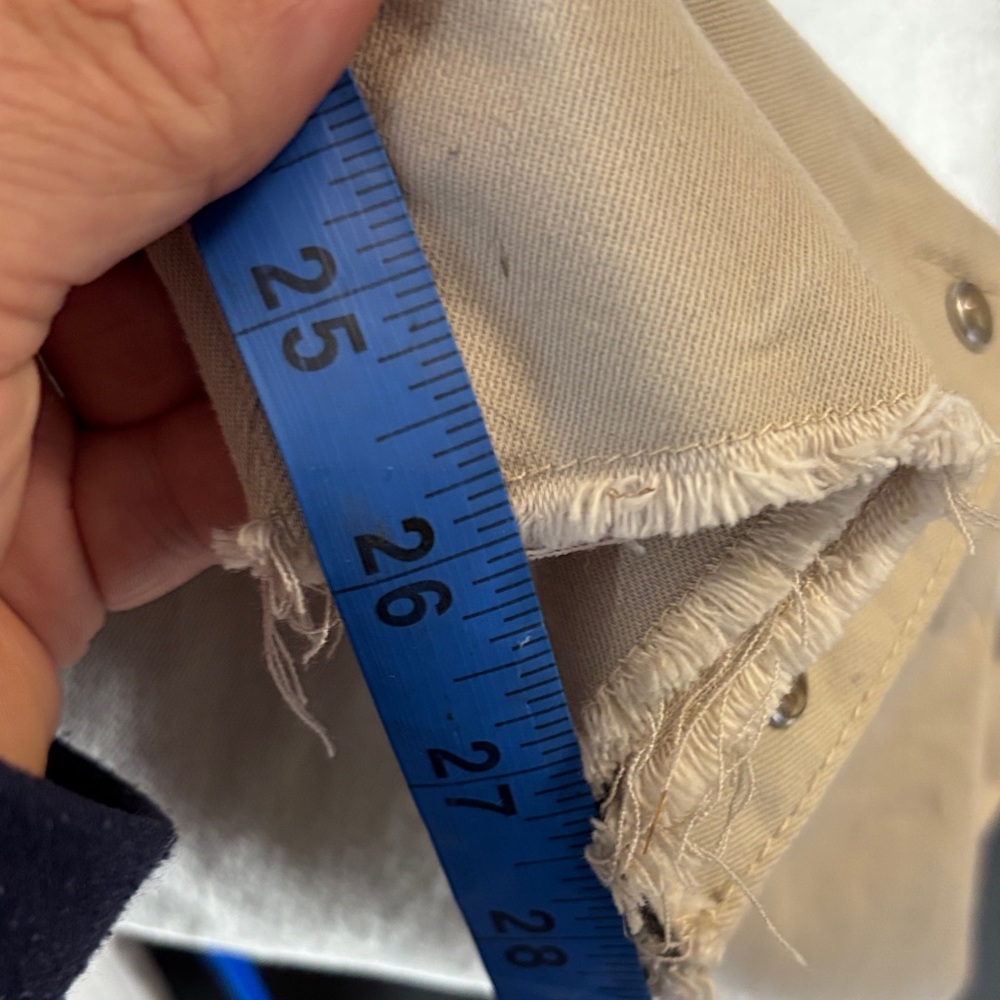 Croft & Barrow women’s  Slim Fit cropped raw edge Beige Jeans sz 14 - Picture 8 of 11